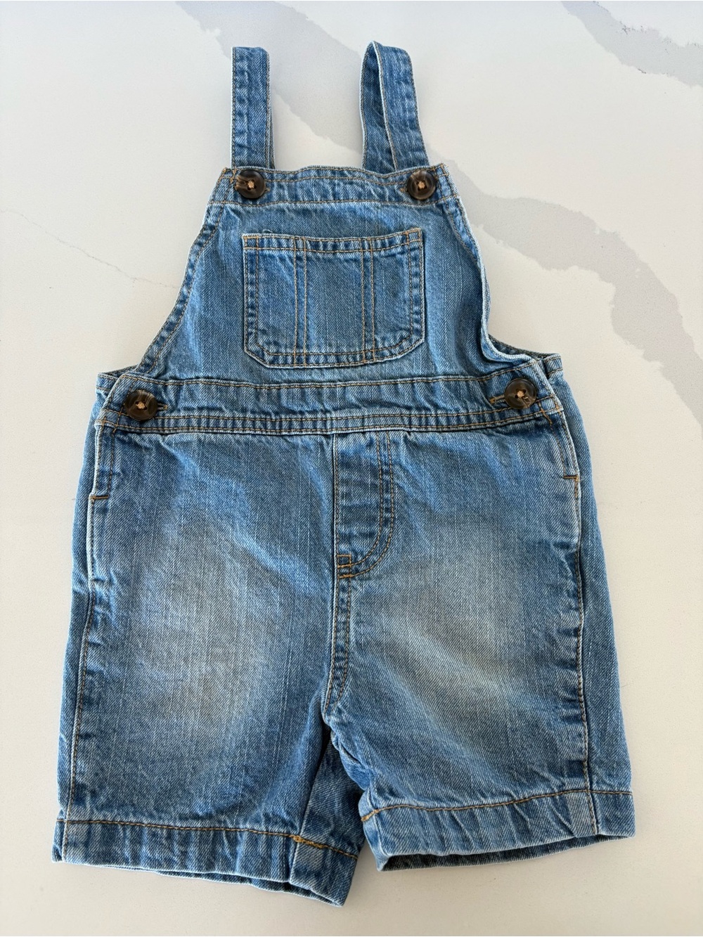 George denim overall shorts 2T